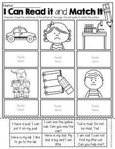 10 Best Images of Kindergarten Sentence Structure Worksheets