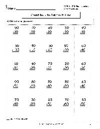 2-Digit Subtraction Worksheets