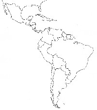 Blank Map Latin America