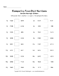 Comparing 3-Digit Numbers Worksheet