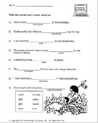 English Worksheets Grade 3