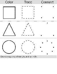 Preschool Shape Coloring Pages Worksheets