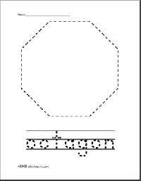 Trace Octagon Shape Worksheets