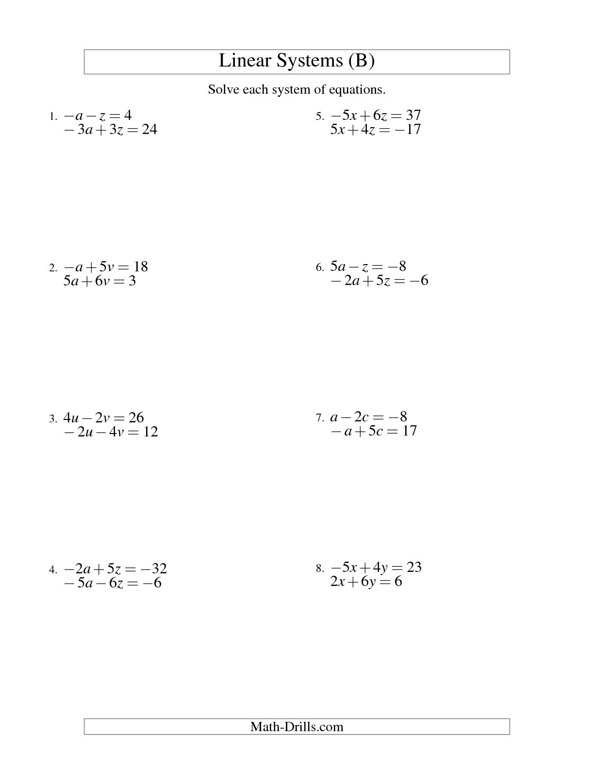 11 Best Images of Solving Equations Worksheets 8th Grade - Solving