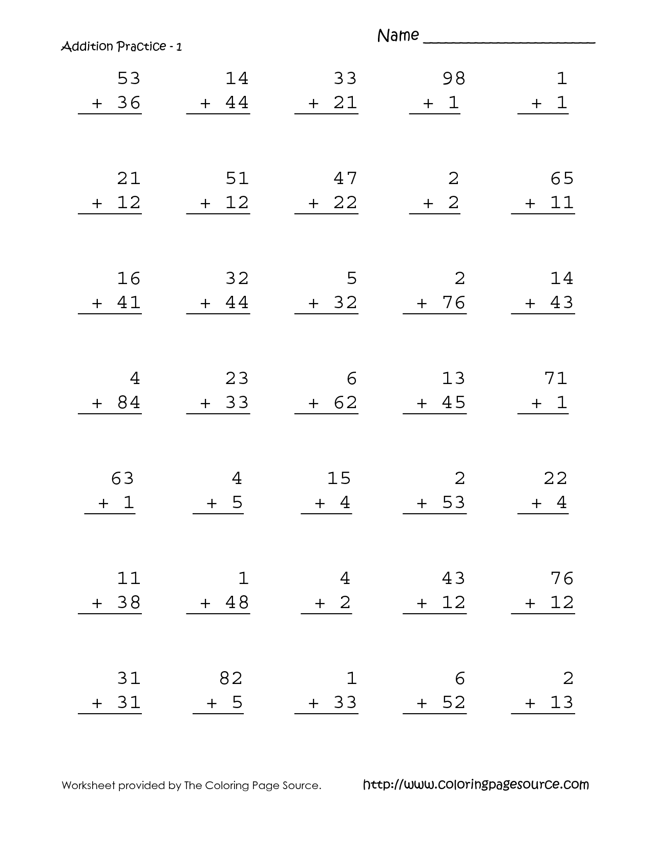 18 Best Images of Math Test Worksheets - 100 Problem Math Fact