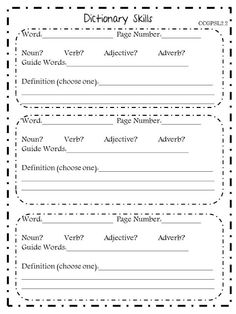 2nd Grade Dictionary Skills Worksheet