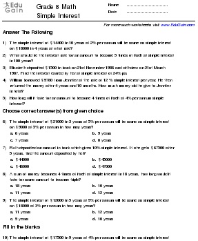 12 Best Images of SimpleInterest Printable Worksheets  Simple and Compound Interest Worksheets 