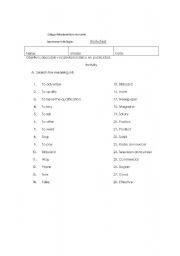 Business English Vocabulary Worksheets