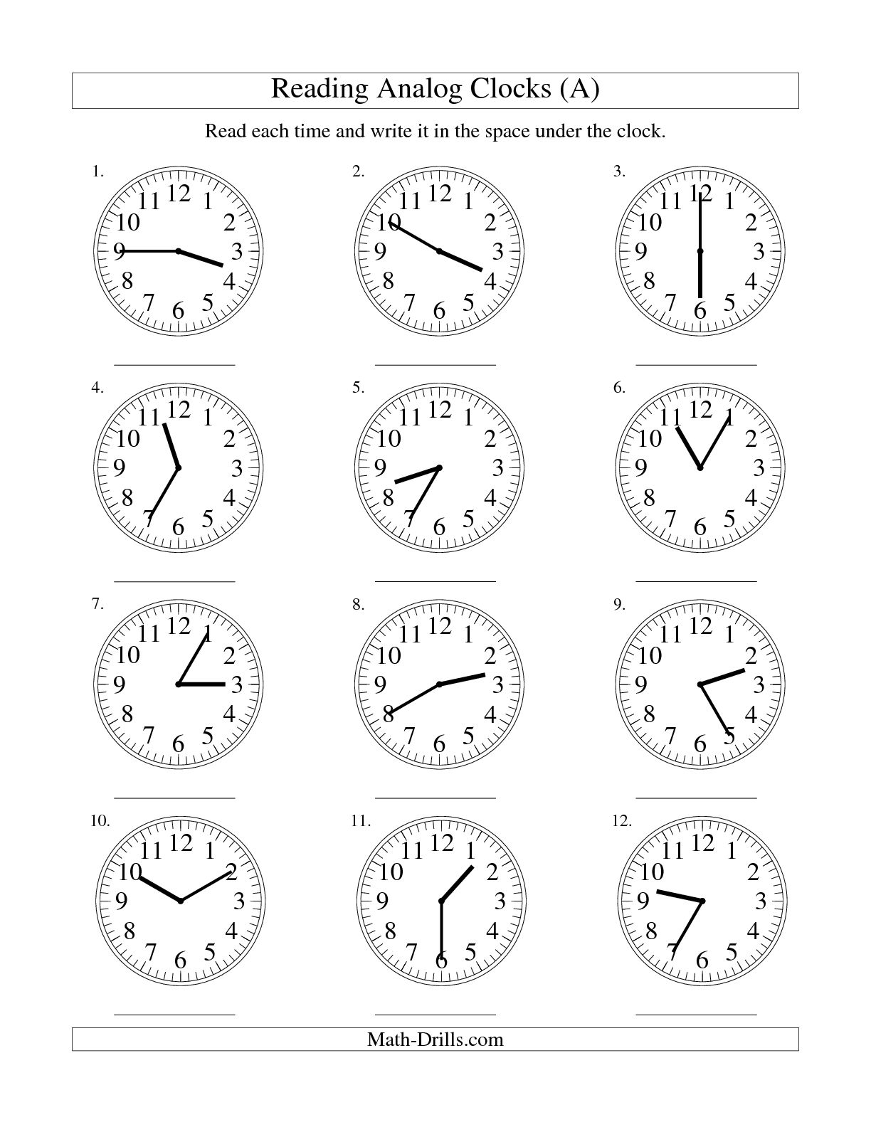 15 Best Images of Telling Time Worksheet PDF - Telling Time Worksheets