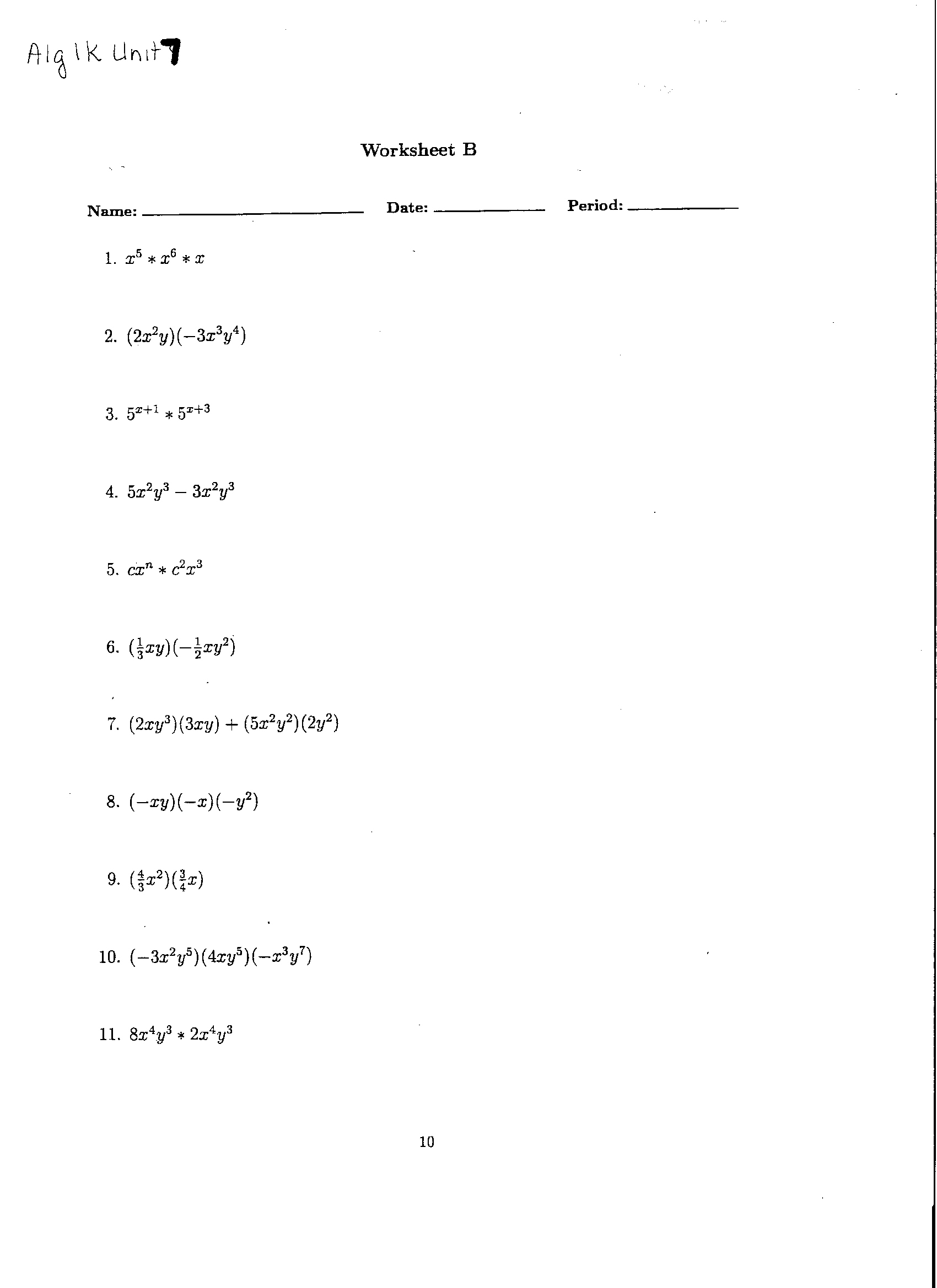 17 Best Images of Introduction To PreAlgebra Worksheets  Printable PreAlgebra Worksheets 