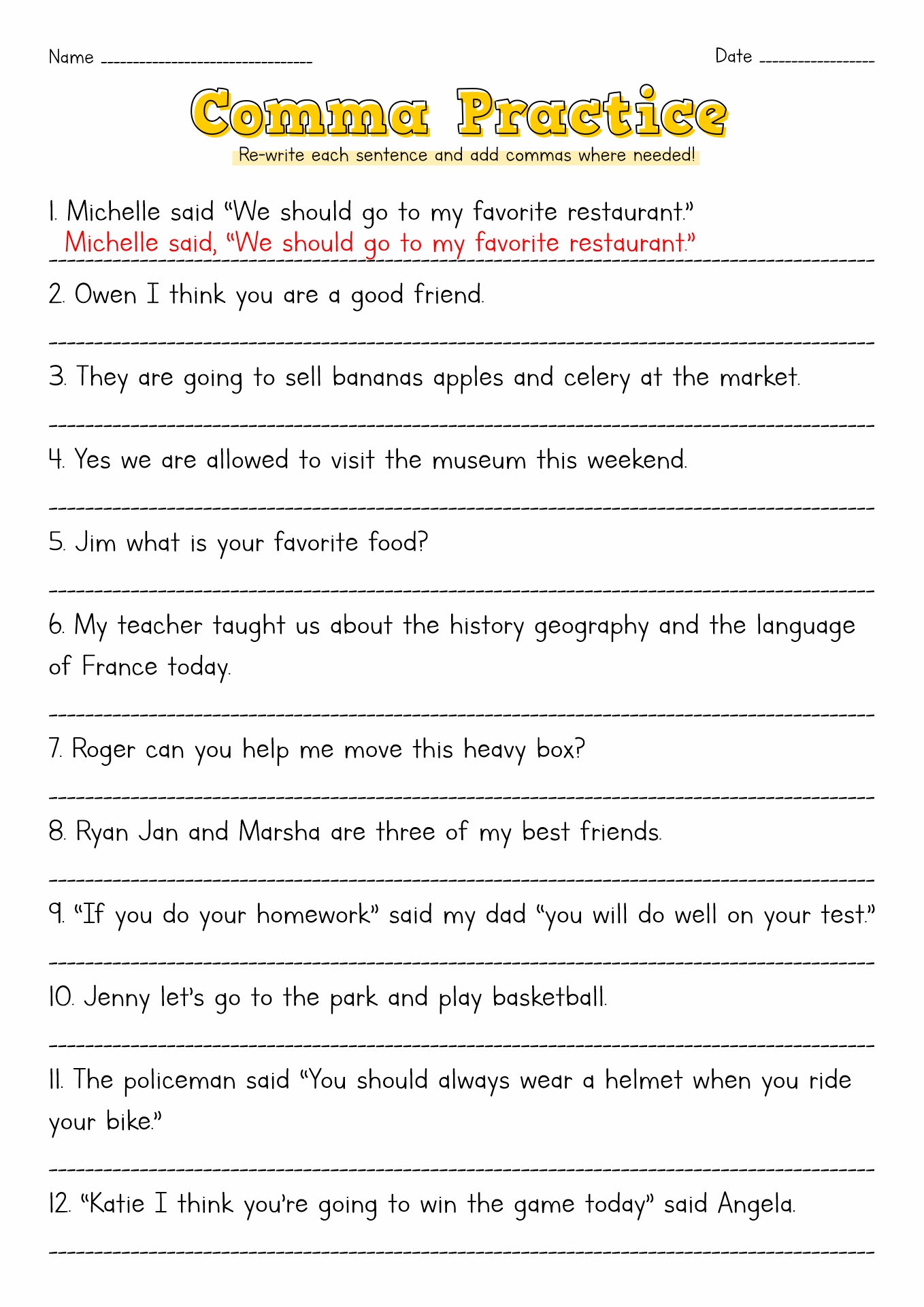 12 Best Images Of Free Printable Comma Worksheets Comma Worksheets 12 Best Images Of Free Printable Comma Worksheets Comma Worksheets