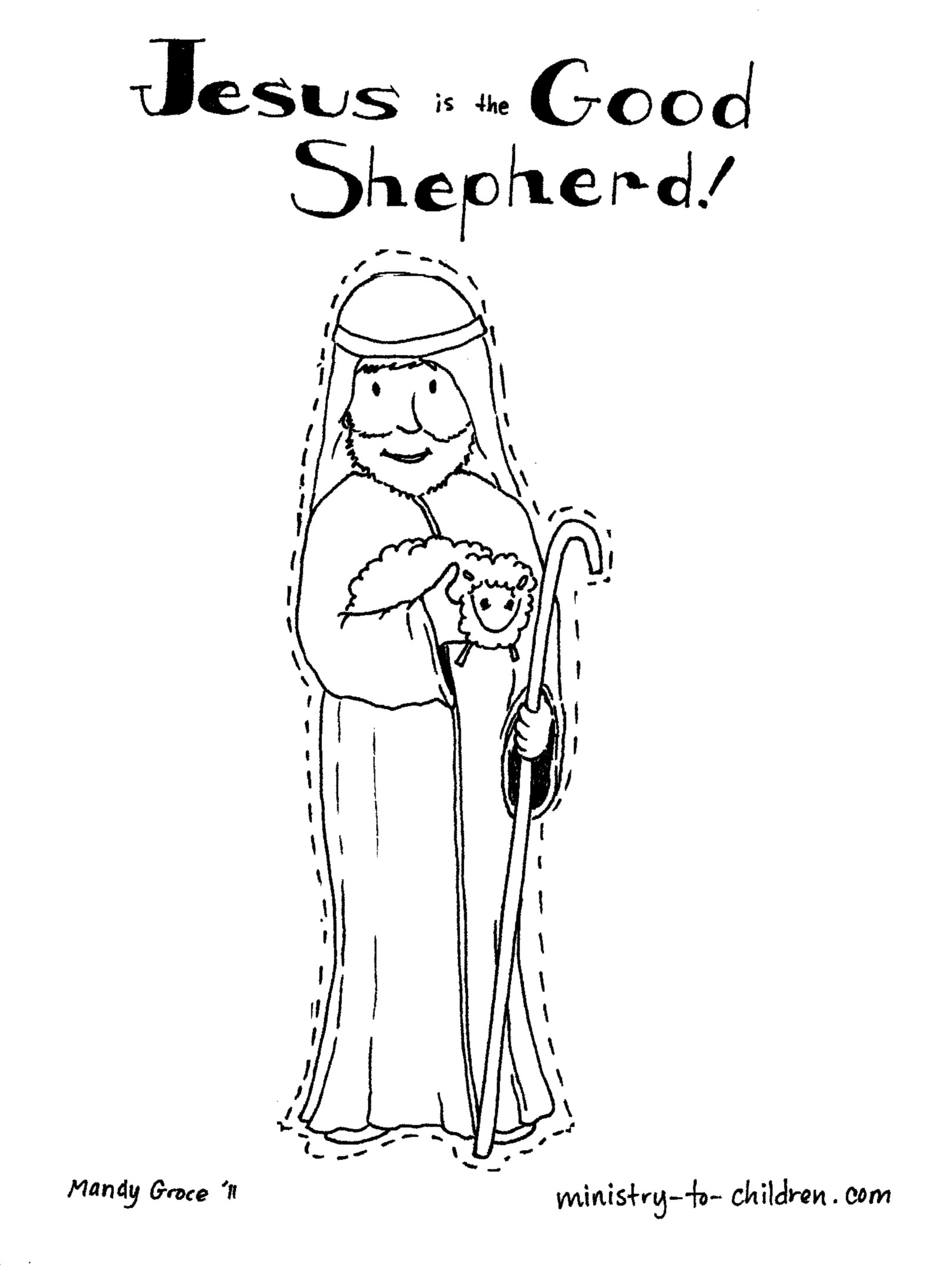 jesus the sheperd coloring pages - photo #23