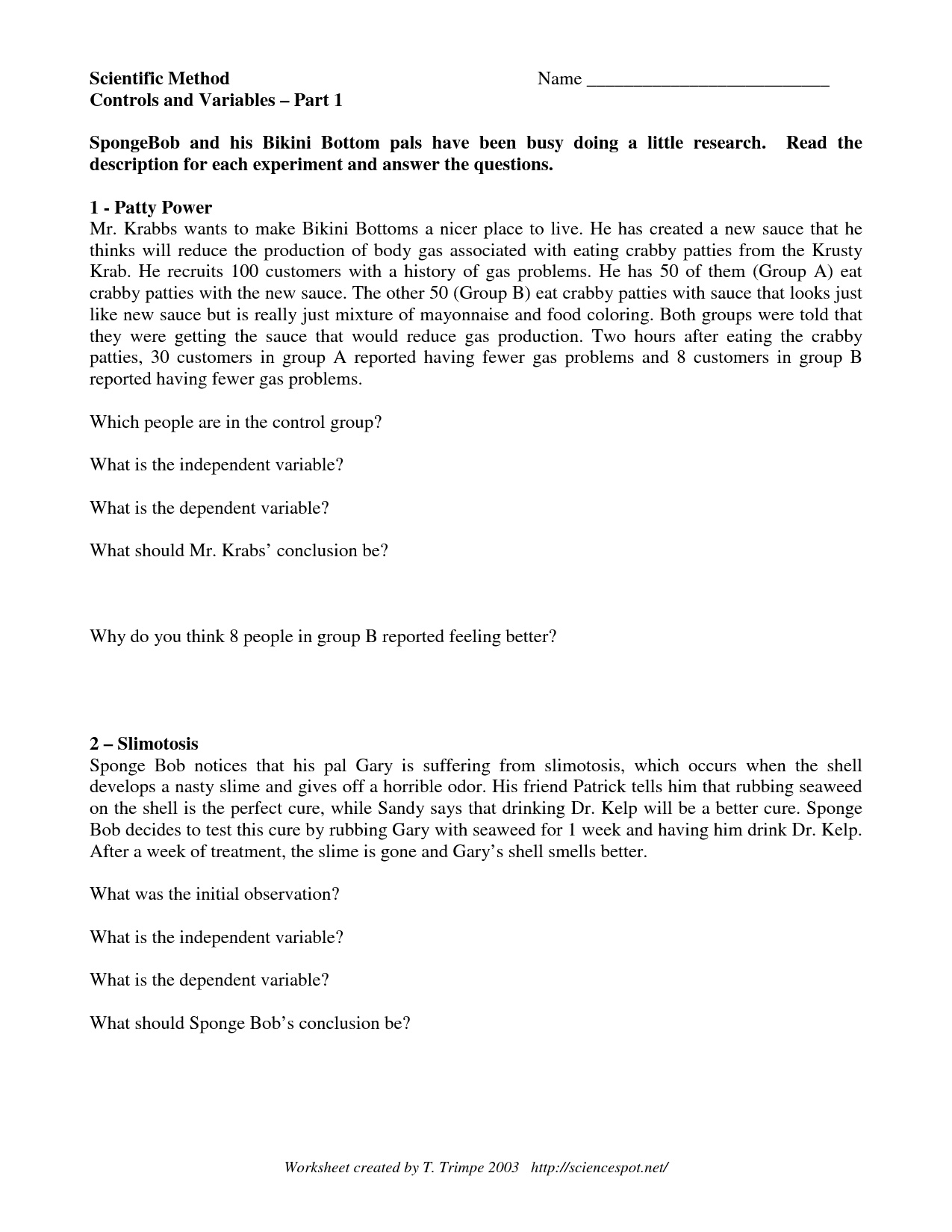 27 Scientific Method Worksheet Answers - Worksheet Resource Plans
