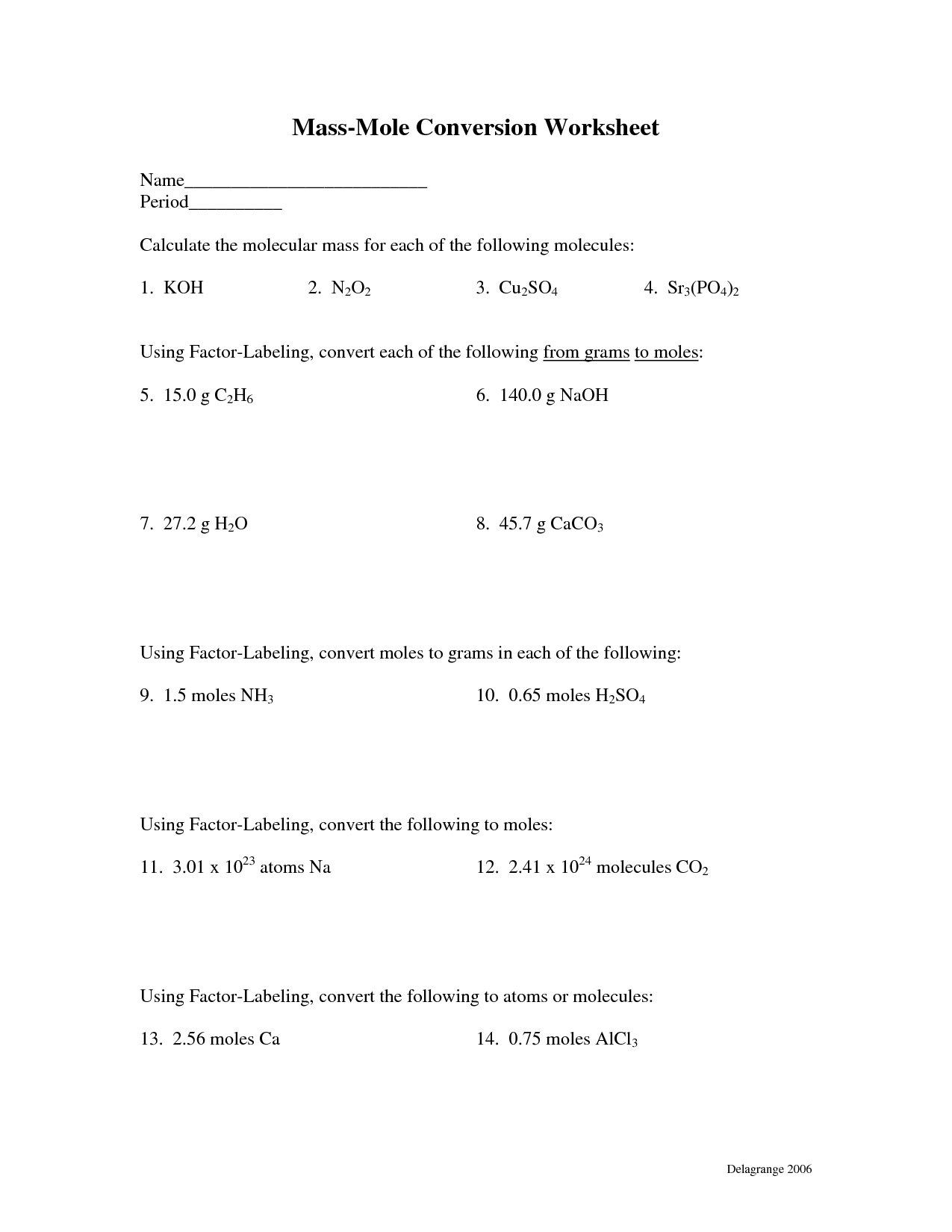 10 Best Images of Moles And Mass Worksheet Answers  Moles and Molar Mass Worksheet, Mole 