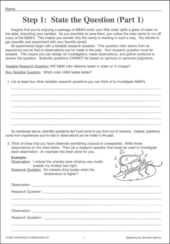 12 Best Images of Scientific Method Worksheet Answer Key - Scientific