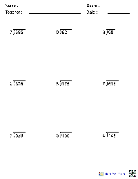 6th Grade Math Division Worksheets Printable