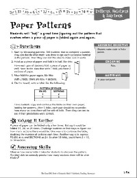 Algebra Patterns and Functions Worksheet