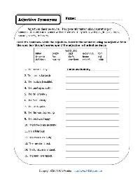 Free 2nd Grade Adjective Worksheets