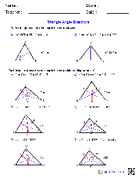 Triangle Angle Bisector Theorem Worksheet