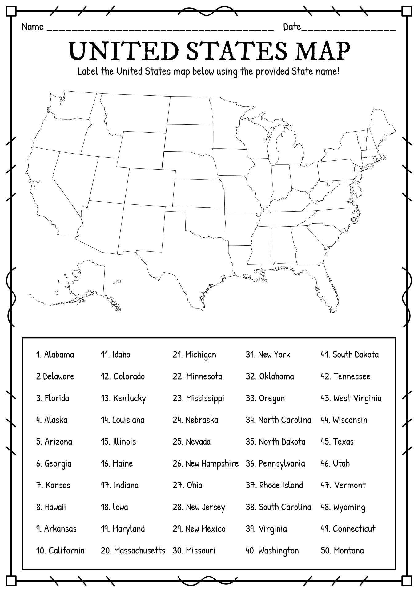 14 Best Images Of States And Capitals Worksheets States And Capitals