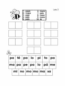 Cut and Paste Syllable Worksheets