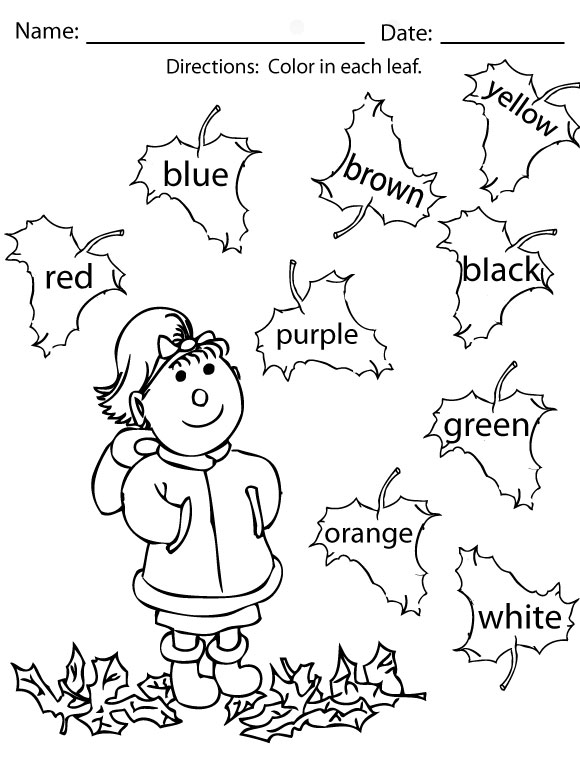 Free Printable Autumn Worksheets For Kindergarten