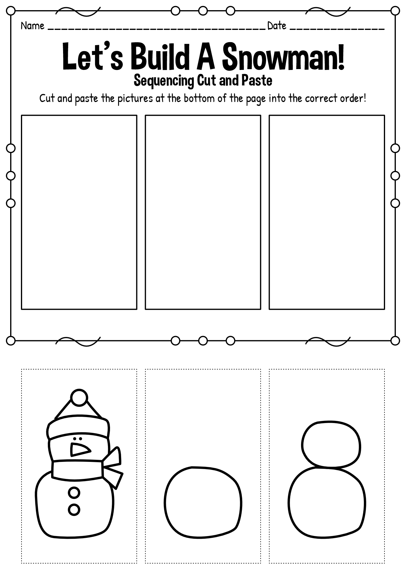 Preschool Sequencing Worksheets
