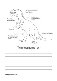 Printable Dinosaur Fact Sheets for Kids