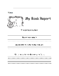 2nd Grade Book Report Template