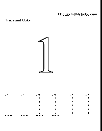Kindergarten Worksheets Tracing Numbers 1