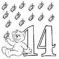 Number 14 Coloring Page