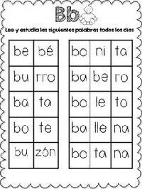 Spanish Words with Syllables