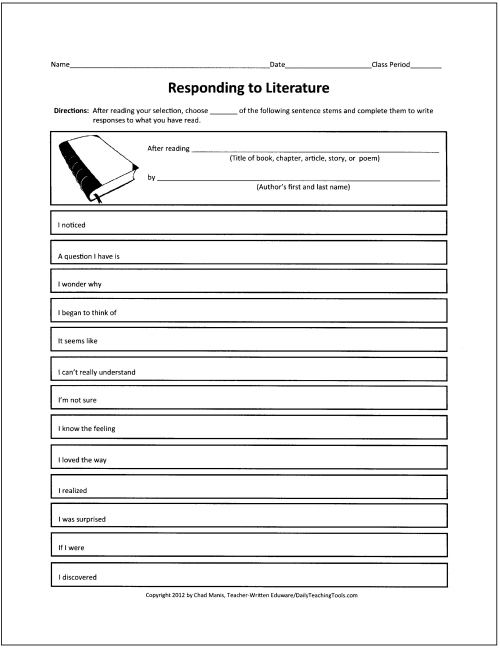 Writing Graphic Organizers Middle School