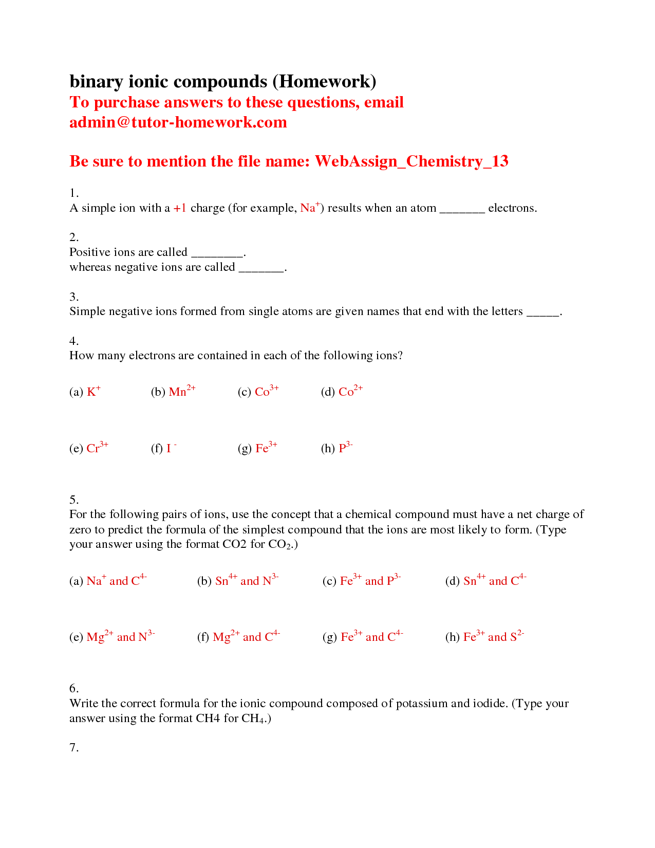 11 Best Images of Forming Binary Ionic Compounds Worksheet - Naming