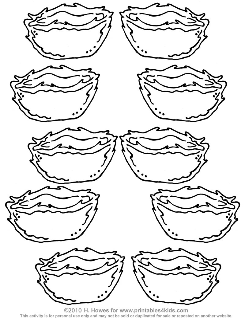 Birds Nest Coloring Pages Printable