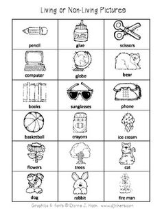 Living and Non-Living Things Worksheets