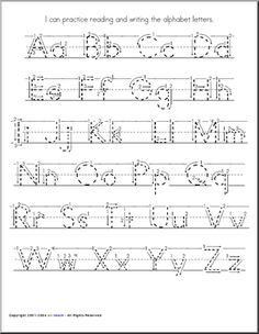 Practice Writing Alphabet Letter Worksheets