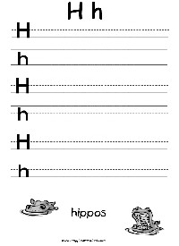 Letter H Worksheets
