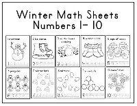 Preschool Winter Math Worksheets Printable
