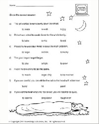 Second Grade Verb Worksheets