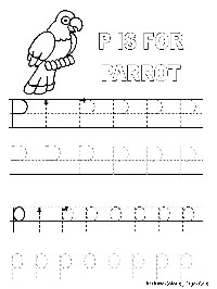 Tracing Letters Coloring Pages