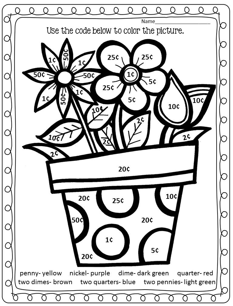 Addition Color by Number Coloring Pages