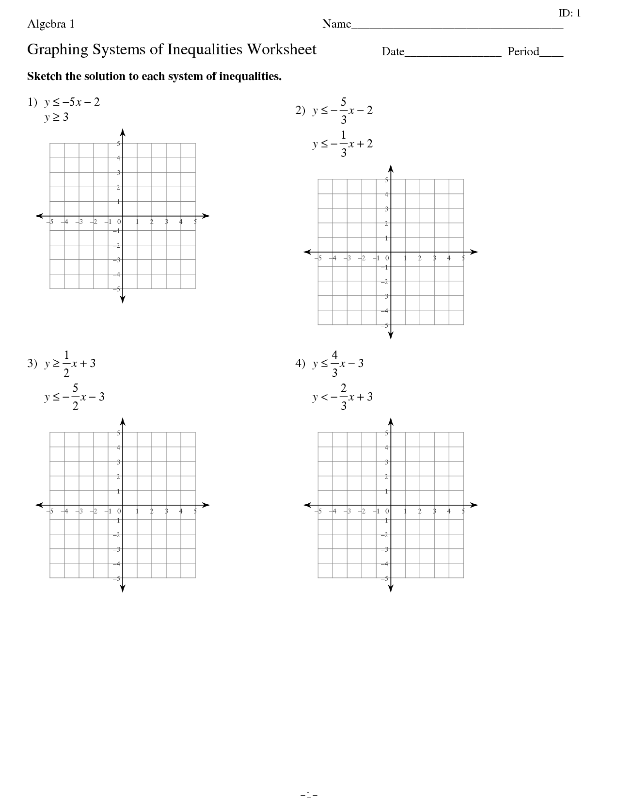 15 Best Images of Graphing Two Variable Inequalities Worksheet  Graphing Linear Inequalities 