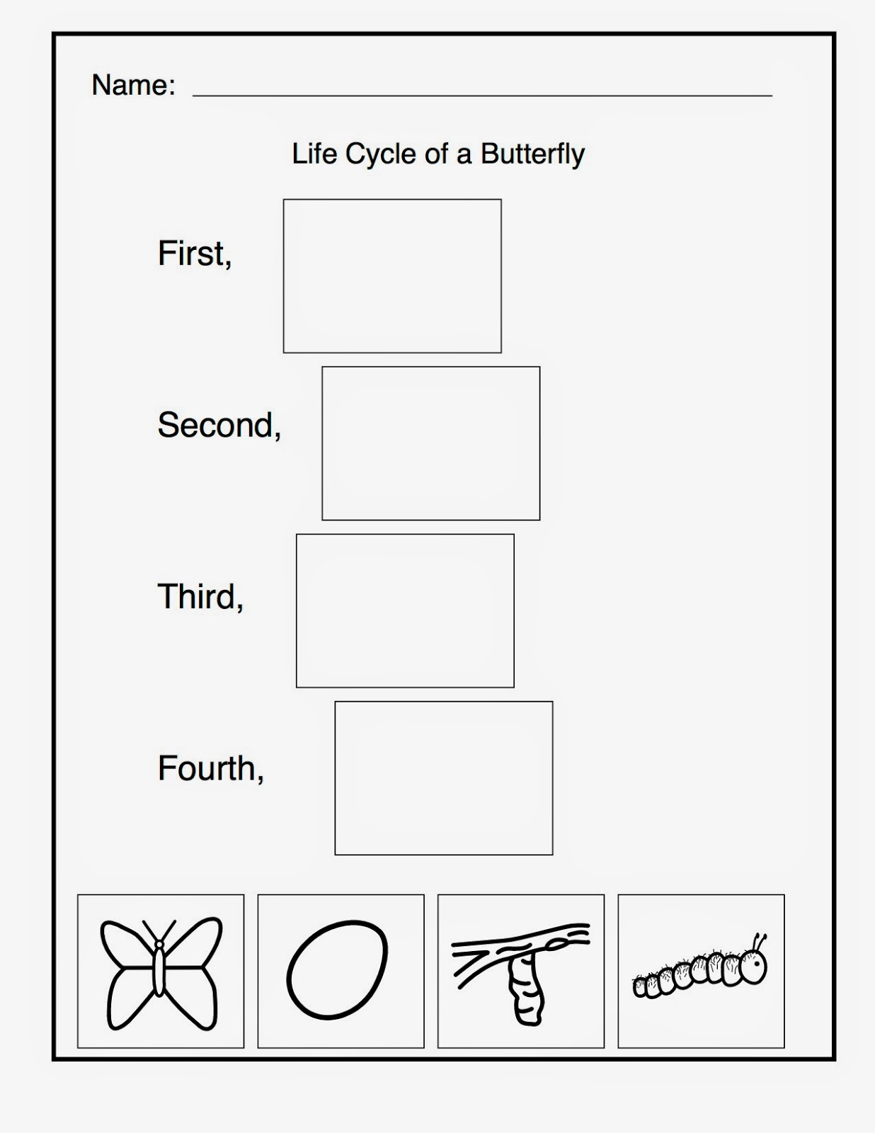 11 Best Images of Cycle Of Butterfly Worksheets Preschool ...