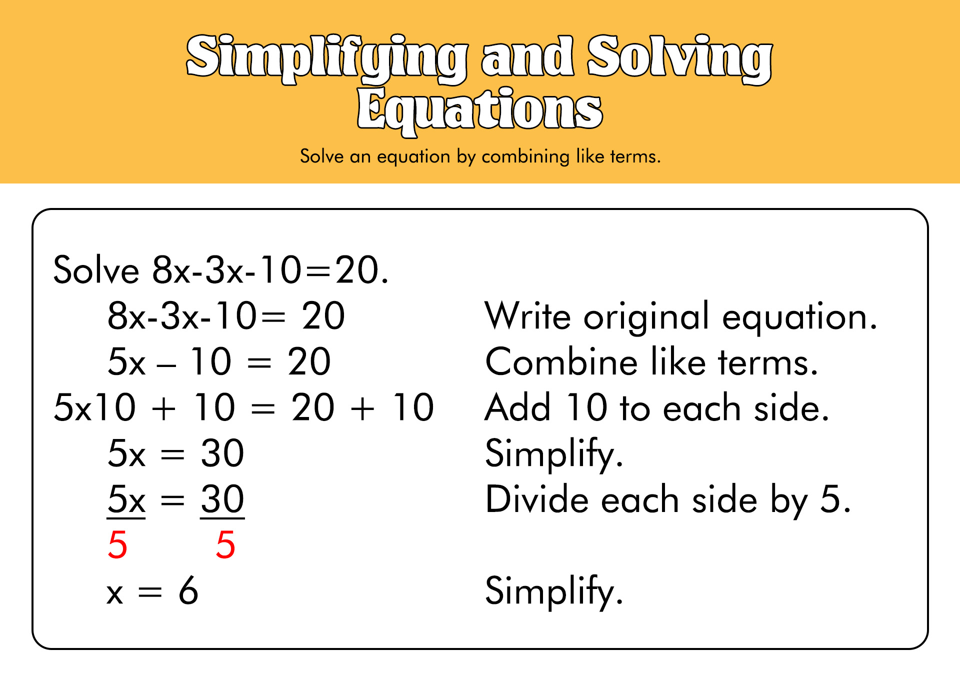 12 Best Images Of 6th Grade Combining Like Terms Worksheet