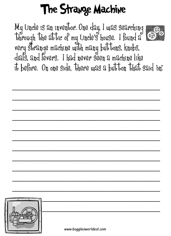 English Creative Writing Worksheets For Grade 2