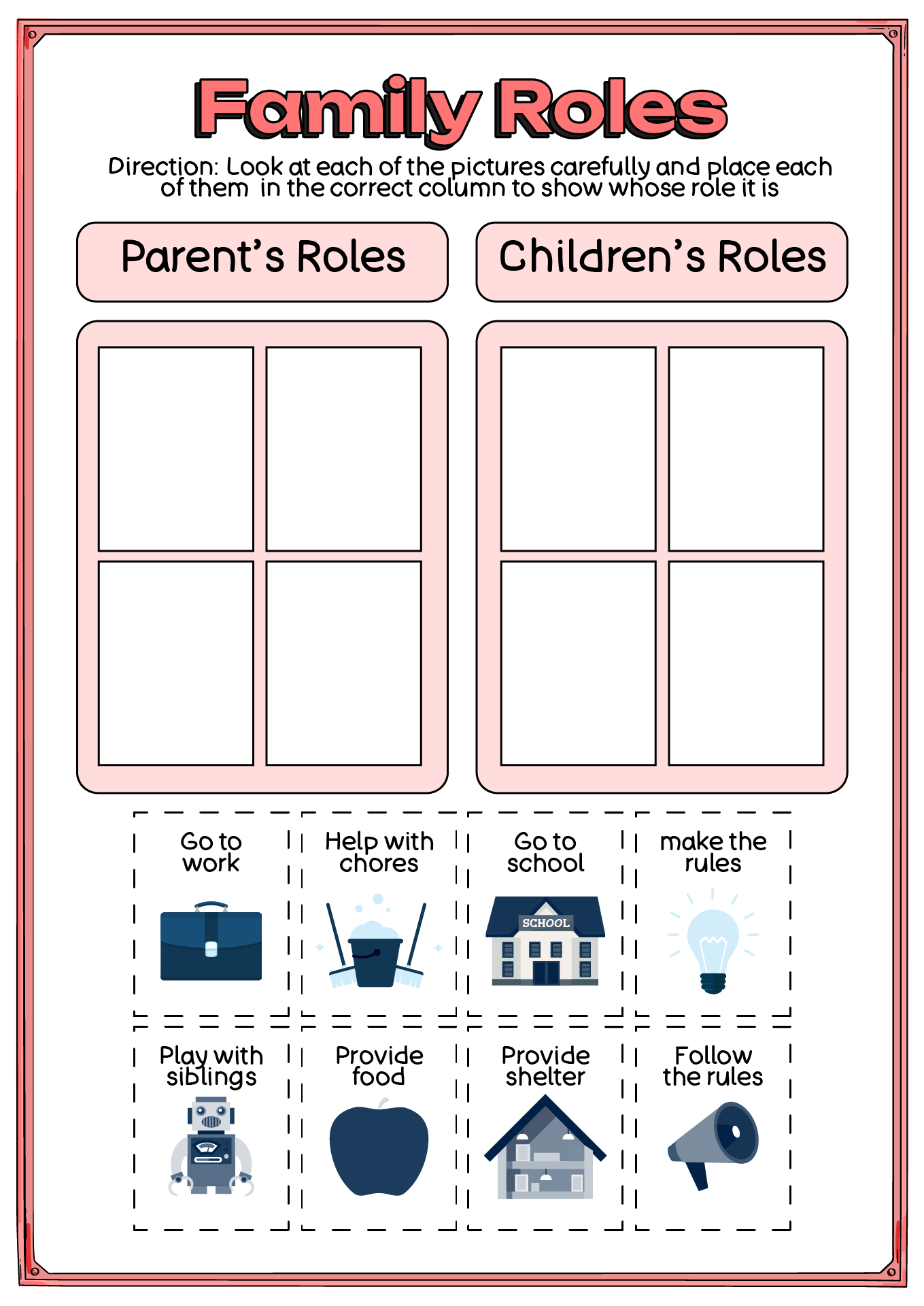 12 Best Images of Dysfunctional Family Roles Worksheet - Dysfunctional