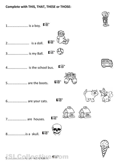 This That These Those Worksheet