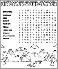 Dinosaur Word Searches