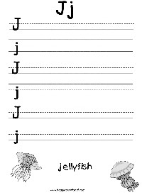 Letter J Handwriting Worksheets